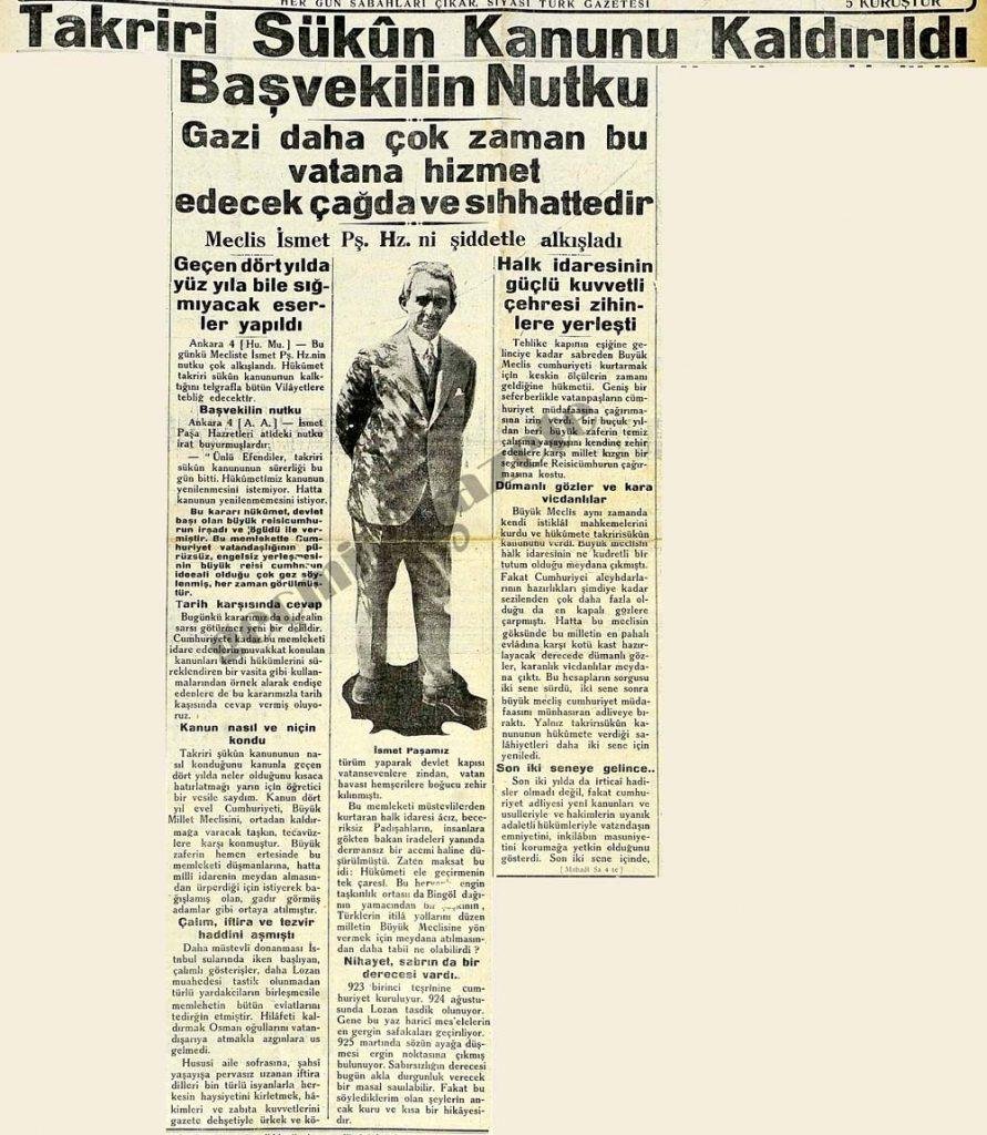 3)⁤ Takrir-i ⁤Sükun Kanunu, siyasi muhalefeti sınırlayan‍ yasaklayıcı önlemler içermektedir