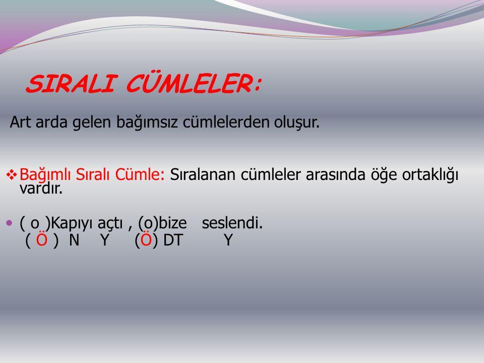 5) ‌Sıralı cümlelerde virgül kullanımı kuralları