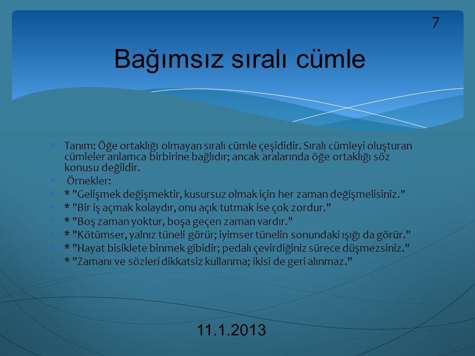 6) Bağımsız sıralı ‌cümle örnekleri ve⁣ analizi