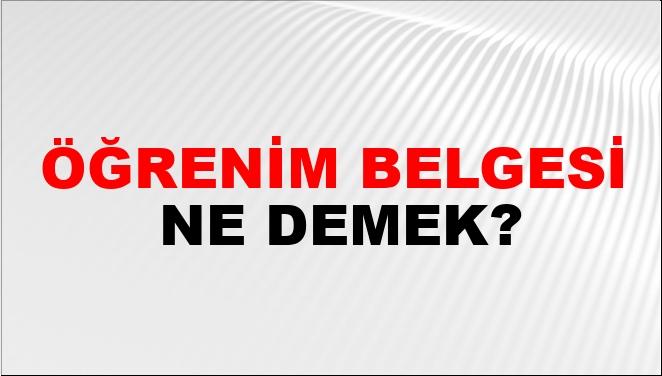 2) Öğrenim belgesinin içeriğinde neler bulunur?