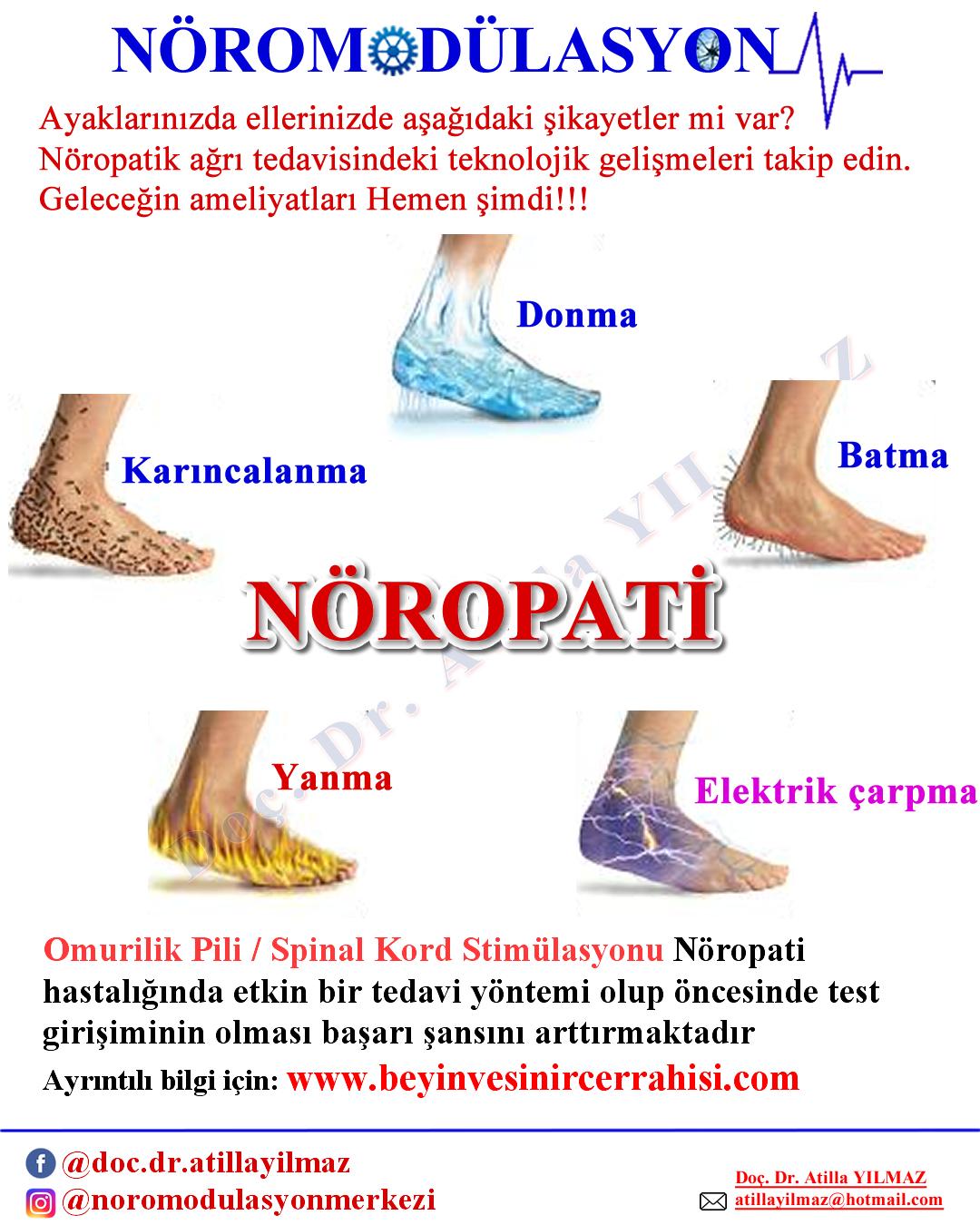 10) Nöropati belirtileri‌ gösterenler bir uzmana başvurmalıdır