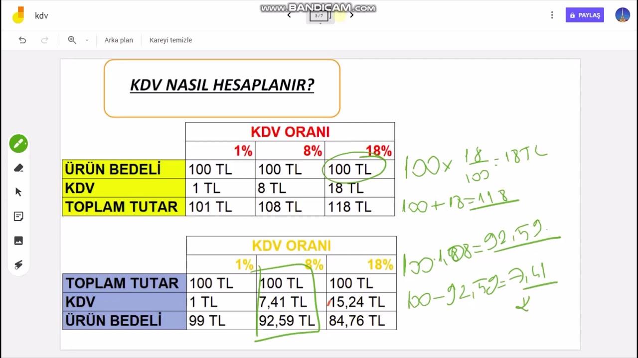 6) KDV hesaplama yöntemleri ‍nelerdir?