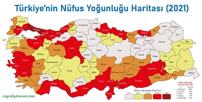 10) Nüfus yoğunluğu, sosyal ve ekonomik politikaların şekillendirilmesinde kullanılır