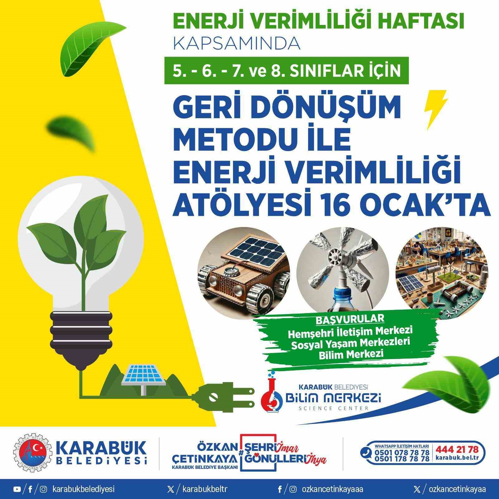 Karabük'te Enerji Verimliliği Atölyesi Başlıyor