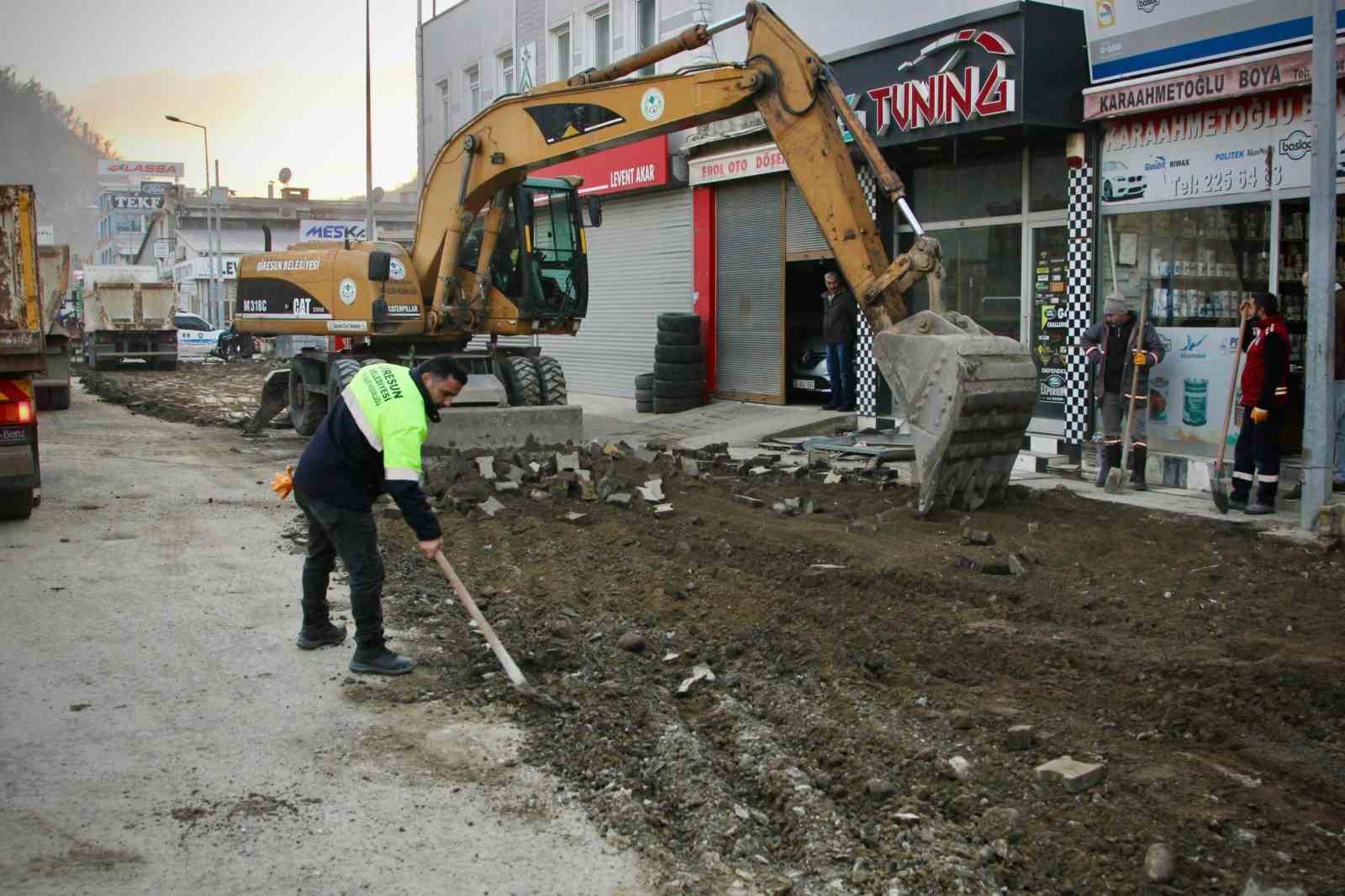 Giresun Belediyesi Altyapı ve Üstyapı Çalışmaları Başlattı