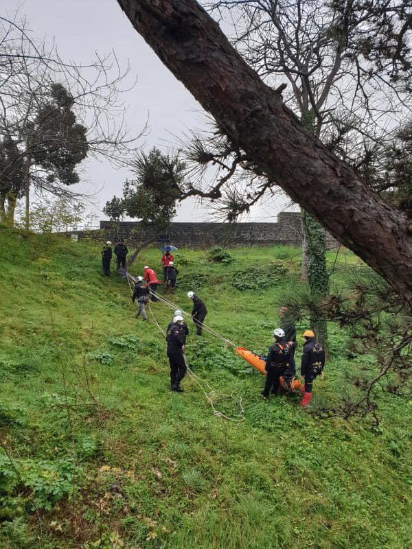 Giresun Kalesi'nde Arama Kurtarma Eğitimi