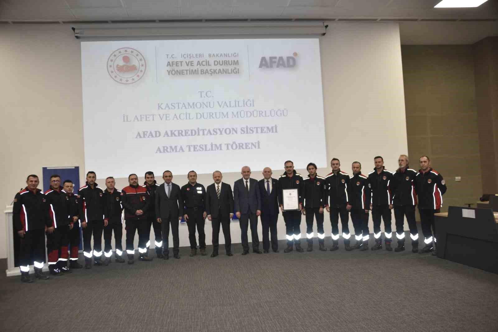 Kastamonu'da 5 Arama ve Kurtarma Ekibi Akreditasyon Sürecini Tamamladı