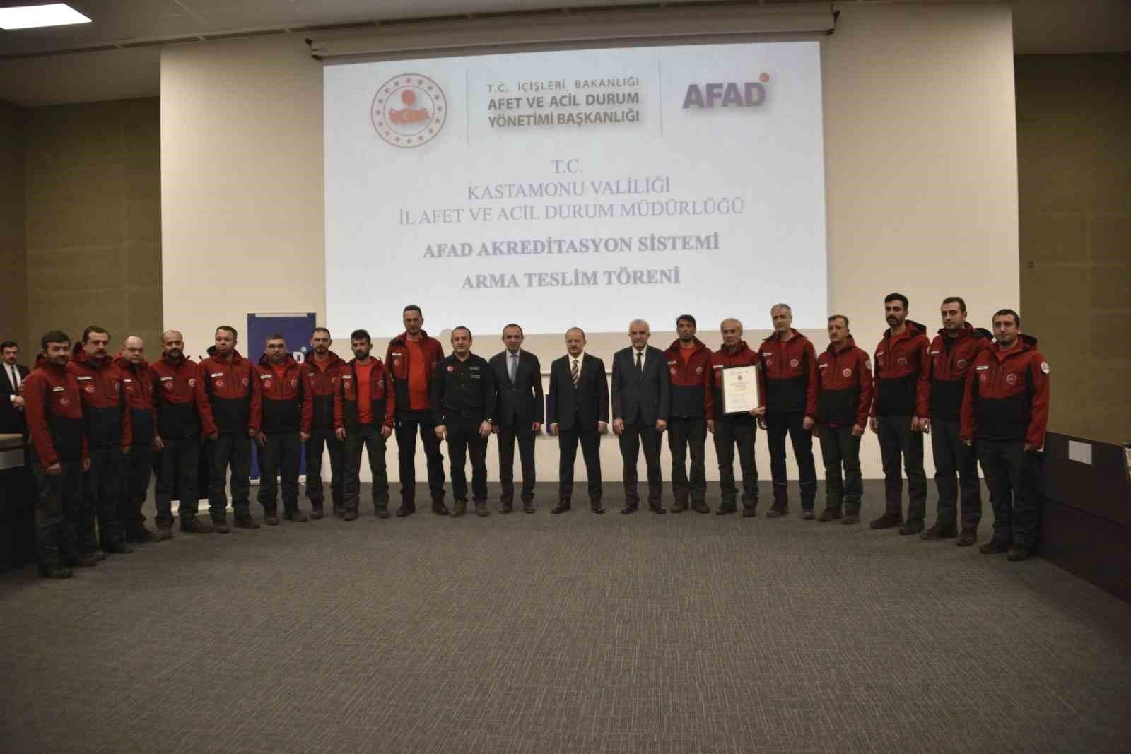 Kastamonu'da 5 Arama ve Kurtarma Ekibi Akreditasyon Sürecini Tamamladı