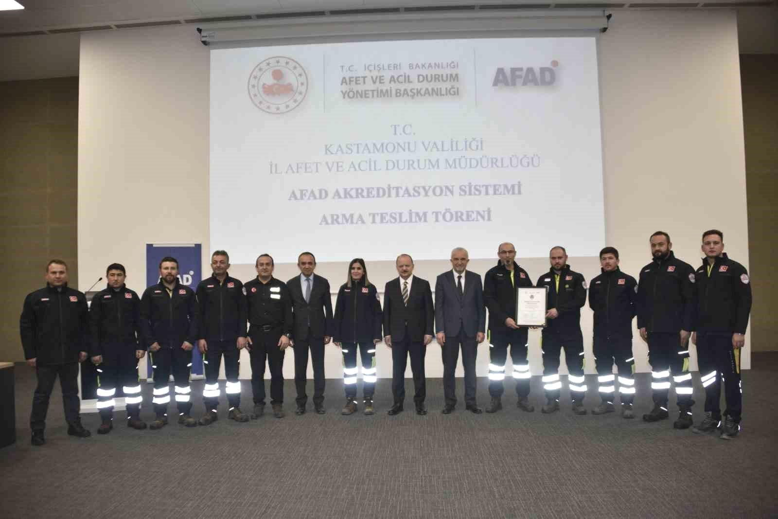 Kastamonu'da 5 Arama ve Kurtarma Ekibi Akreditasyon Sürecini Tamamladı