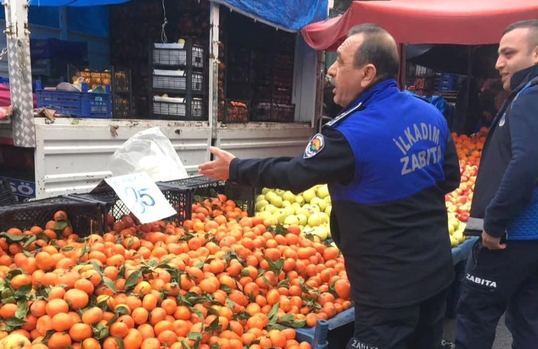 İlkadım Belediyesi Zabıta Ekipleri Pazar Denetimlerine Devam Ediyor