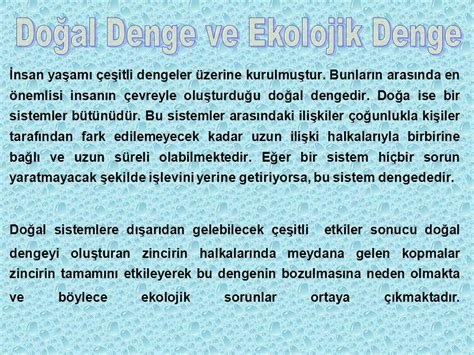 Doğa ve İnsan: Ekolojik Dengenin Sağlanması